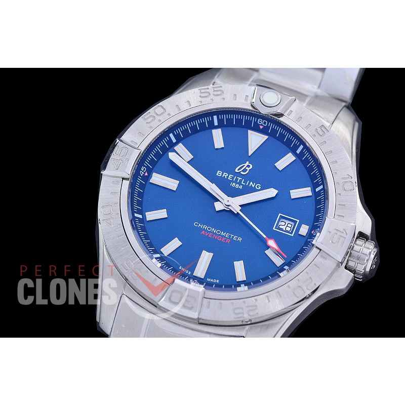 0 0 0 0 0 0 BLSA-44-303 ANF/OXF Avenger Automatic 44mm SS/SS Blue Sticks Asia 2824