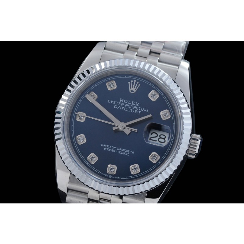 0 0 0 0 0 R36DJS-DD3235-114 QF Datejust 36 Men 126234 904 Steel SS/SS Fluted/Jubilee Midnight Blue Diamonds DD 3235 - 72 Hours Power Reserve 
