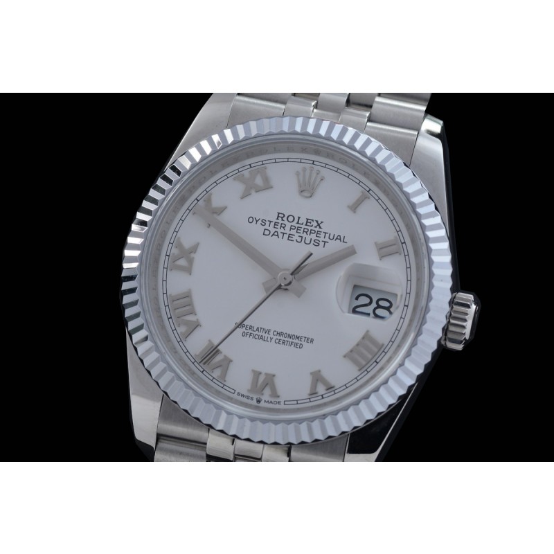0 0 0 0 0 R36DJS-DD3235-121 QF Datejust 36 Men 126234 904 Steel SS/SS Fluted/Jubilee White Roman DD 3235 - 72 Hours Power Reserve 