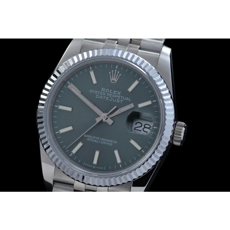 0 0 0 0 0 R36DJS-DD3235-106 QF Datejust 36 Men 126234 904 Steel SS/SS Fluted/Jubilee Mint Green Sticks DD 3235 - 72 Hours Power Reserve 