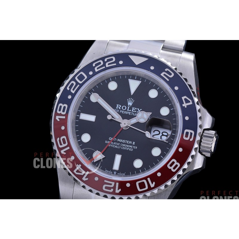 0 0 0 0 0 0 0 0 0 RLGS00703 QF 904L Steel GMT 126710BLRO Pepsi SS/SS/OYS Black DD 3285 CHS - 72 Hours Power Reserve 