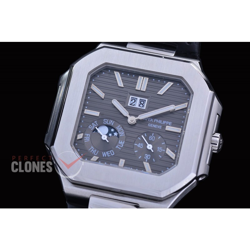 PP-5822-103 3KF Cubitus 5822 Grand Date/Day/Moon Phase SS/LE Grey Asian Clone Calibre 240 PS CI J LU 