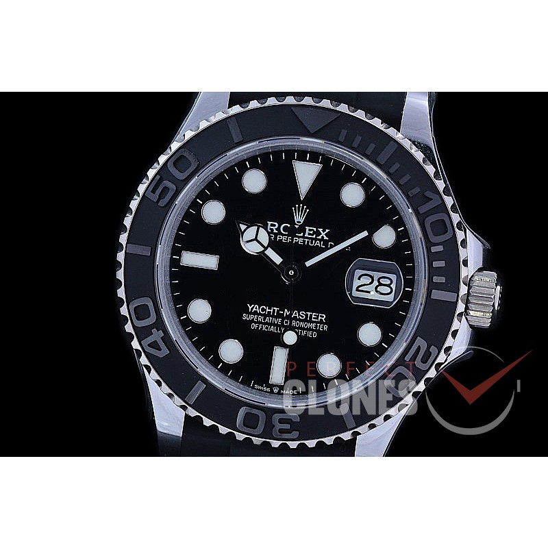 0 0 0 0 0 0 RYM-42-051W QF 904 Steel 2019 Yachtmaster 42 226659 Men Oysterflex CER/SS/RU Black VR 3235 - Extra Weighted