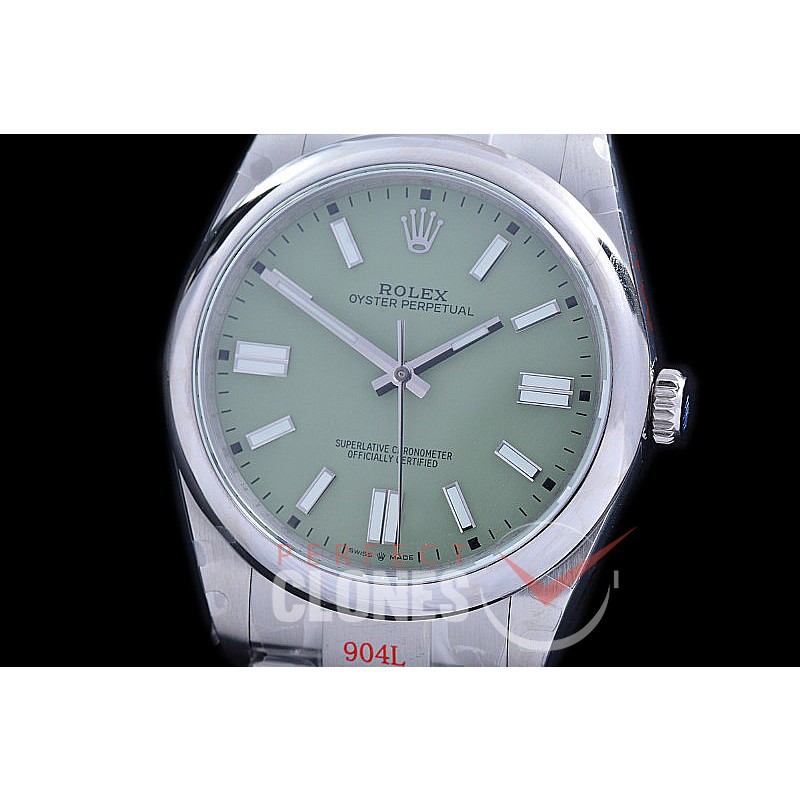 RLOY-41-029S GMF 904 Steel Osyter Perpetual 41mm 134300 SS/SS Pistachio Green Sticks VR 3230 