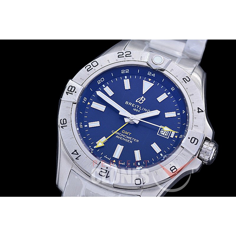 0 0 0 0 0 0 BLSA-44-102 ANF/OXF Avenger Automatic GMT Code Yellow 44mm SS/SS Black Sticks Asia 2836