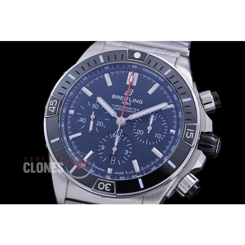 BLSCB01-44-101 TF Super Chronomat 44 Chrono SS/SS Black Sticks A-7750 28800