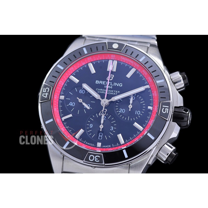 BLSCB01-44-102 TF Super Chronomat 44 Chrono SS/SS Black Sticks A-7750 28800
