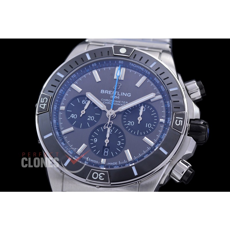 BLSCB01-44-103 TF Super Chronomat 44 Chrono SS/SS Grey Sticks A-7750 28800