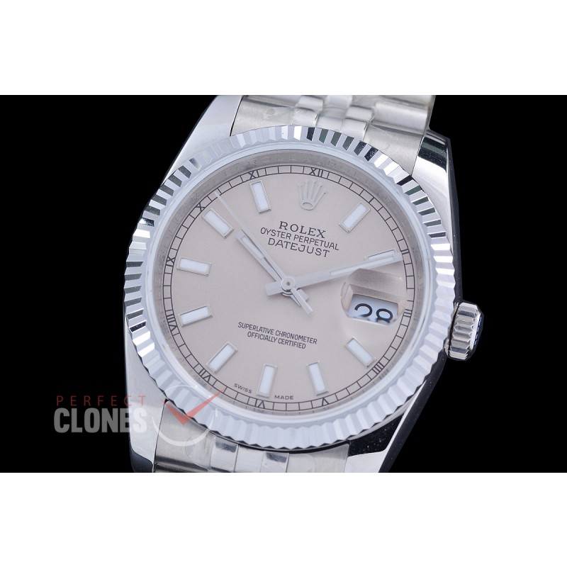 0 0 0 0 0 0 0 0 R36DJS-3135-100 BP Datejust 36 126234 SS/SS Fluted/Jubilee Silver Sticks VR 3135