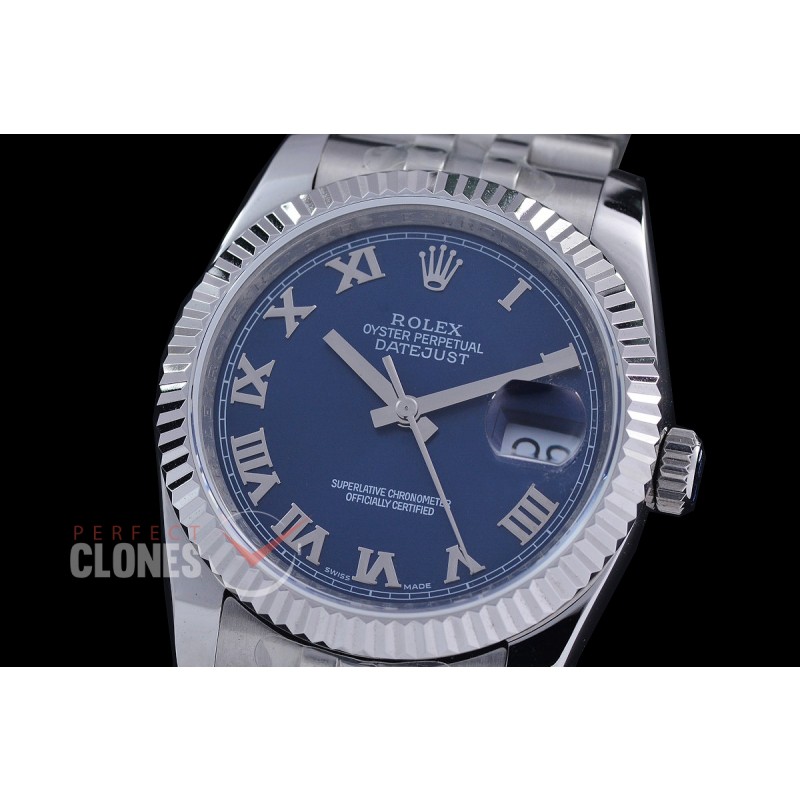 0 0 0 0 0 0 0 0 R36DJS-3135-124 BP Datejust 36 126234 SS/SS Fluted/Jubilee Blue Roman VR 3135