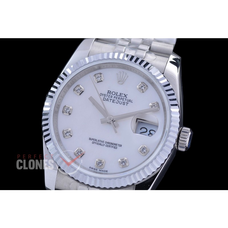 0 0 0 0 0 0 0 0 R36DJS-3135-117 BP Datejust 36 126234 SS/SS Fluted/Jubilee MOP White Diamonds VR 3135