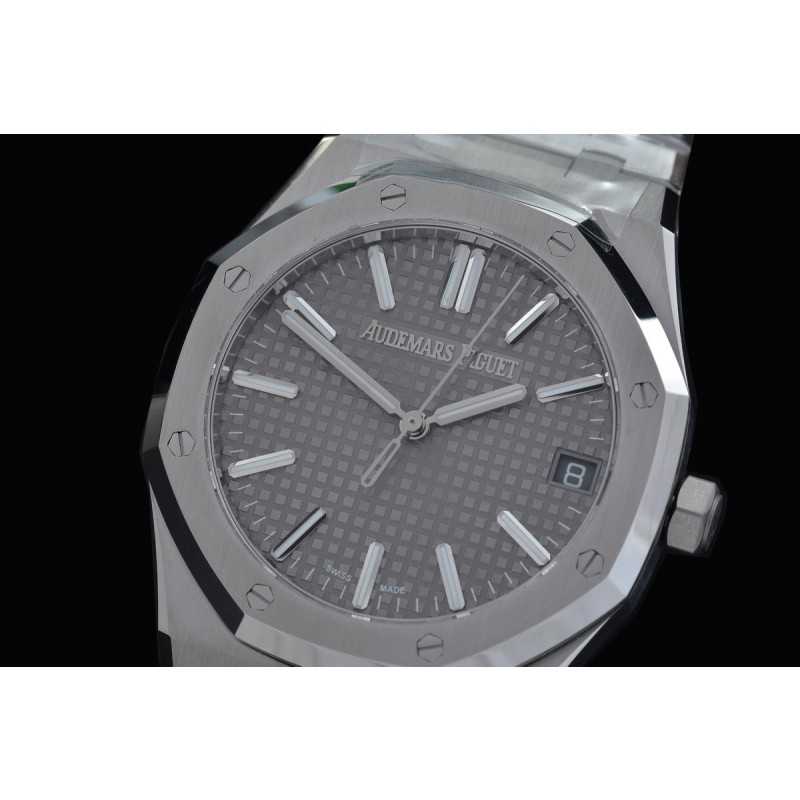 0 0 0 0 0 AP15510-093 TOP-F AP15510ST Royal Oak Automatic SS/SS Grey Asian Clone DD Calibre 4302 28800bph