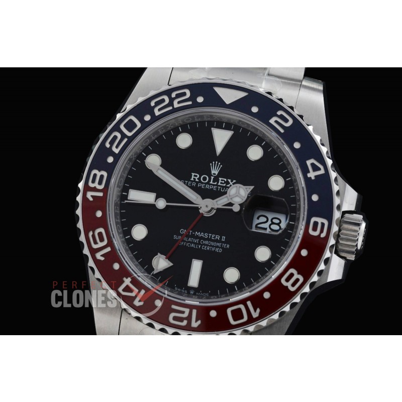 0 0 0 0 0 0 0 0 0 0 0 RLGS00723 QF 904L Steel GMT 126710BLRO Pepsi SS/SS Oyster Black DD 3285 CHS Free Sprung 