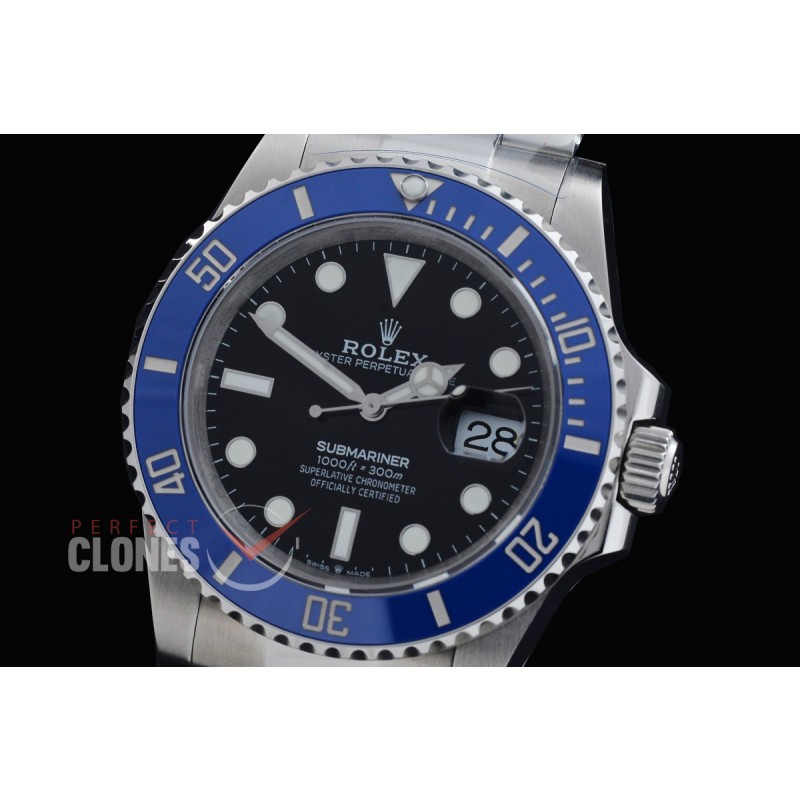 0 0 0 0 0 0 0 0 RLS-41-0083 QF 904L Steel 2020 41mm Submariner 126619LB Smurf SS/SS Black DD 3235 72 Hrs Reserve - Free Sprung Movement 