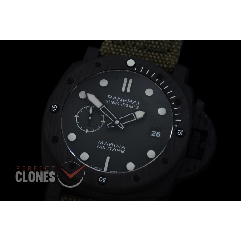 0 0 0 0 0 PN1698AB01 XF/VSF Pam 1698 AB Series Marina Militare Catrbotech Submersible FC/NY Green VS P900