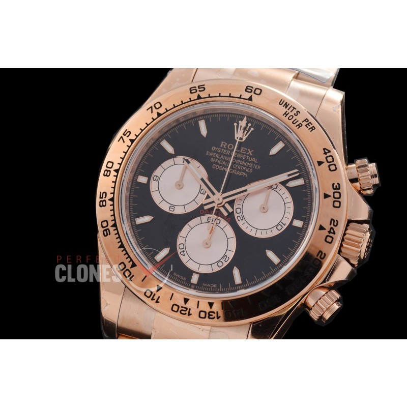 0 0 0 0 0 0 0 RLDFR-126505-018 UFO-F 904L Steel Daytona 126505 RG/RG Black Sticks 4131 1-1 Free Sprung Balance Superclone - 72 Hours Power Reserve Movement 