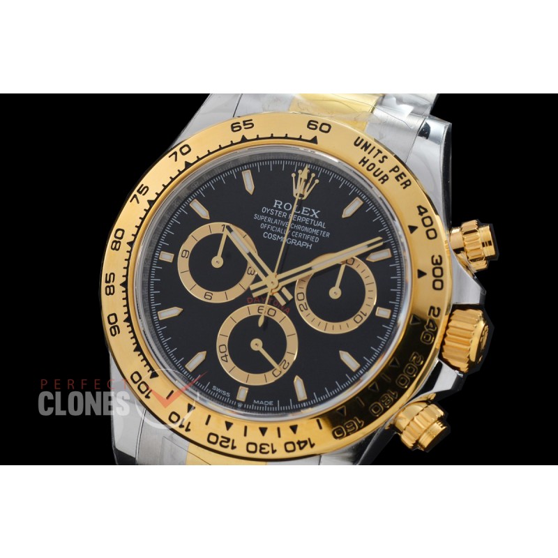 0 0 0 0 0 0 0 RLDT-126503-012 UFO-F 904L Steel Daytona 126503 SS/YG Black Sticks 4131 1-1 Free Sprung Balance Superclone - 72 Hours Power Reserve Movement 