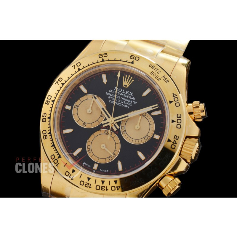0 0 0 0 0 0 0 RLDF-126508-017 UFO-F 904L Steel Daytona 126508 YG/YG Black Sticks 4131 1-1 Free Sprung Balance Superclone - 72 Hours Power Reserve Movement 