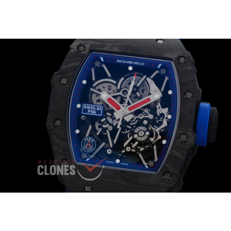 0 0 0 RM035-02-007 ZF RM035-02 PSG Special Edition Tourbillon NTPT/RU Skeleton Customized Movt