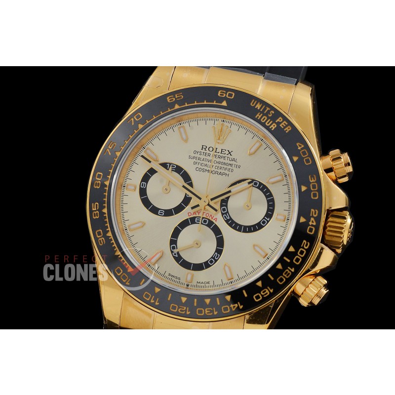 0 0 0 0 0 0 RLDF-126518-105RW QF 904L Steel Daytona 126518LN YG/CER/RU Gold Sticks 4131 Superclone - 72 Hours Power Reserve Movement / Extra Weighted