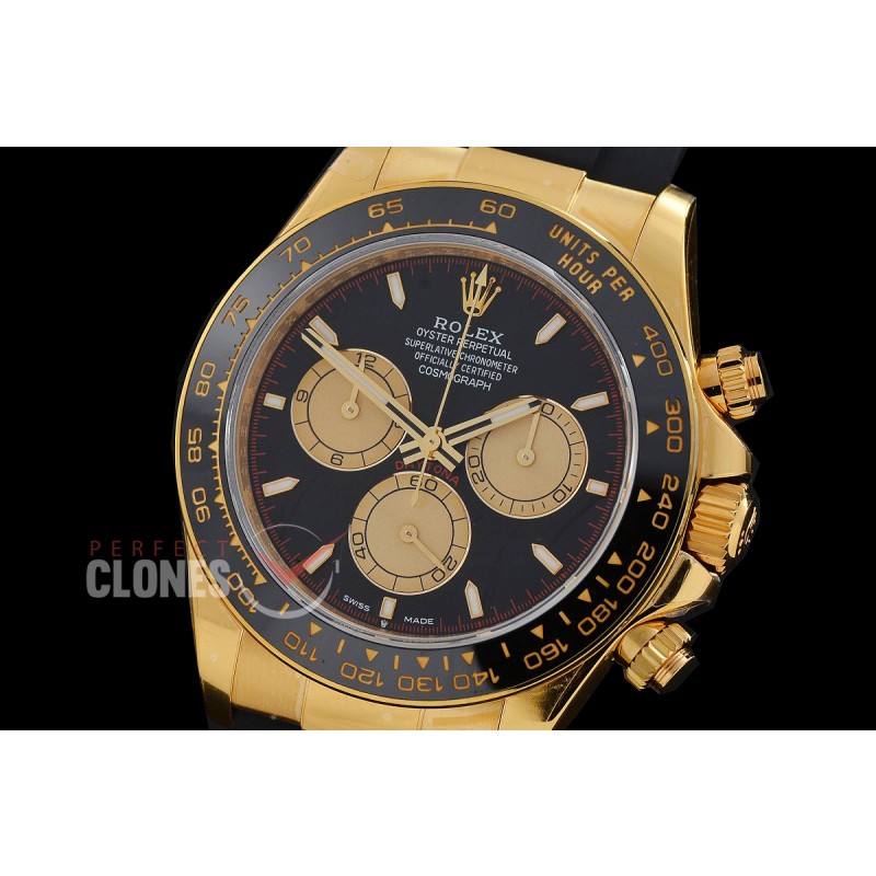 0 0 0 0 0 0 RLDF-126518-108RW QF 904L Steel Daytona 126518LN YG/CER/RU Black Sticks 4131 Superclone - 72 Hours Power Reserve Movement / Extra Weighted