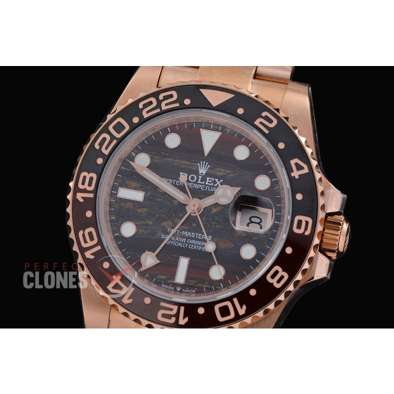 0 0 0 0 0 0 0 0 RLGFR00988 BP GMT II 126715CHNR RG/RG/Oyster Tiger Iron A-2813 CHS 