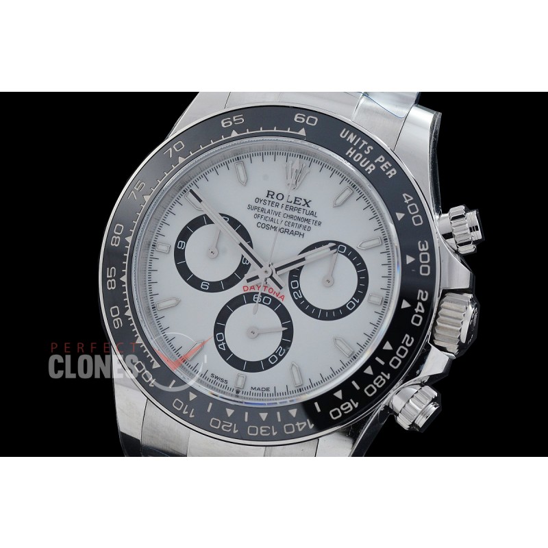0 0 0 0 0 0 RLDS-126500-111W QF V11 904L Steel Daytona 126500LN SS/SS White Sticks 4131 Superclone - 72 Hours Power Reserve Movement / Extra Weighted 