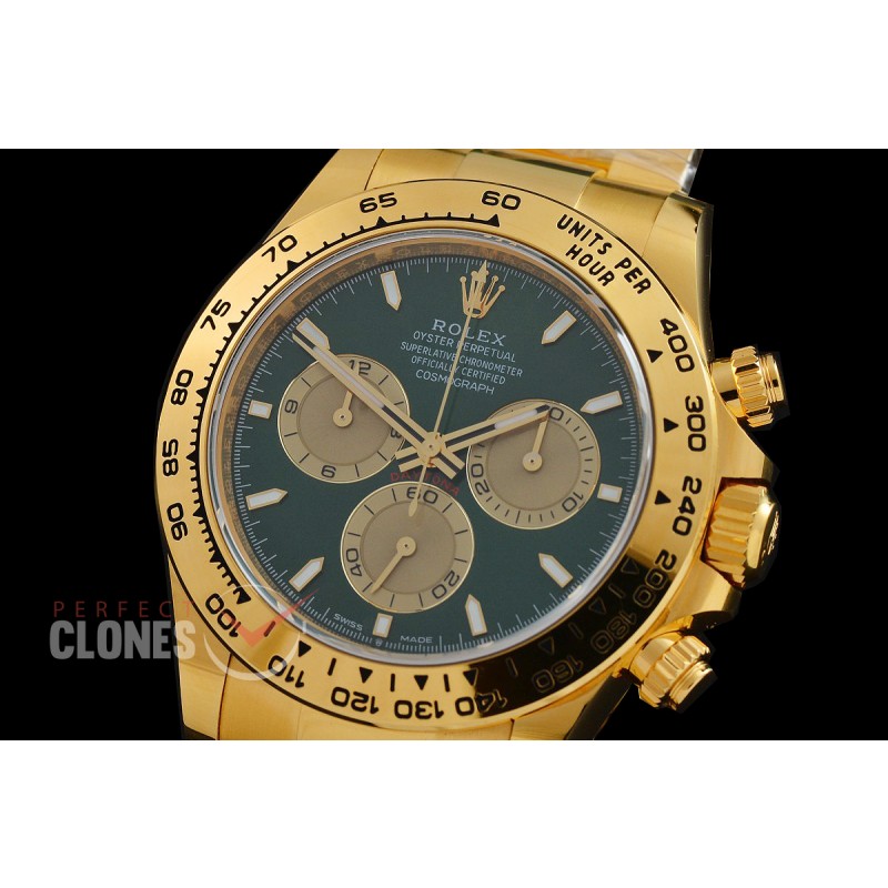 0 0 0 0 0 0 RLDF-126508-079W BTF 904L Steel Daytona 126508 YG/YG Green Sticks 4131 Superclone - 72 Hours Power Reserve Movement / Extra Weighted 222g