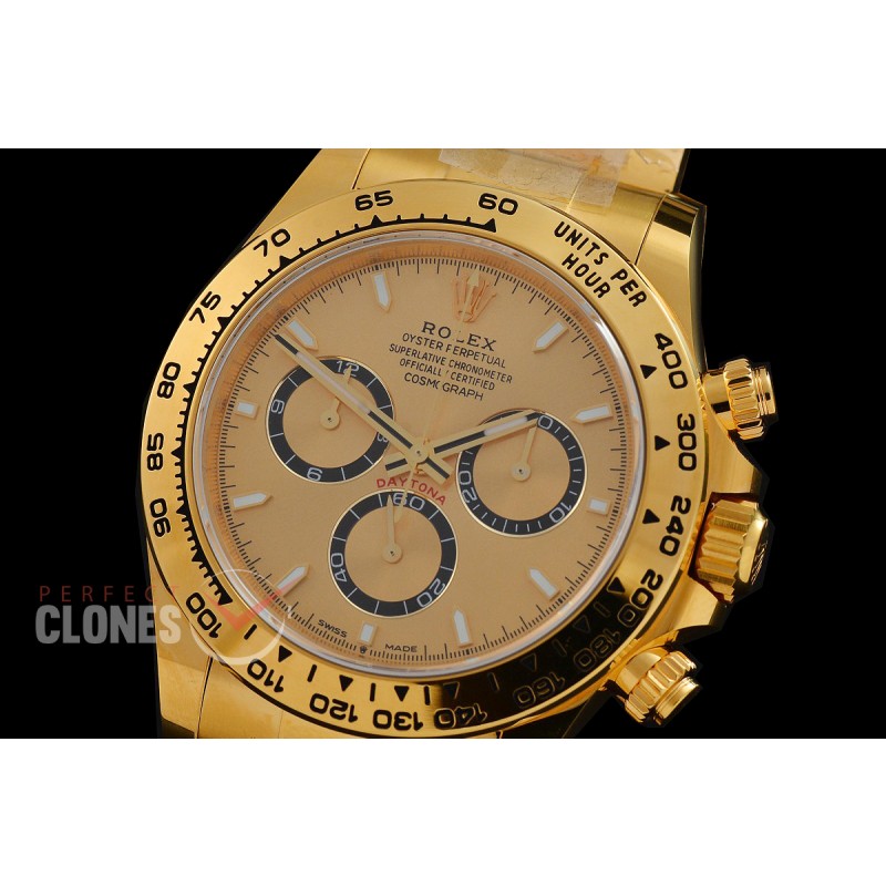 0 0 0 0 0 0 RLDF-126508-075W BTF 904L Steel Daytona 126508 YG/YG Champagne Gold Sticks 4131 Superclone - 72 Hours Power Reserve Movement / Extra Weighted 222g