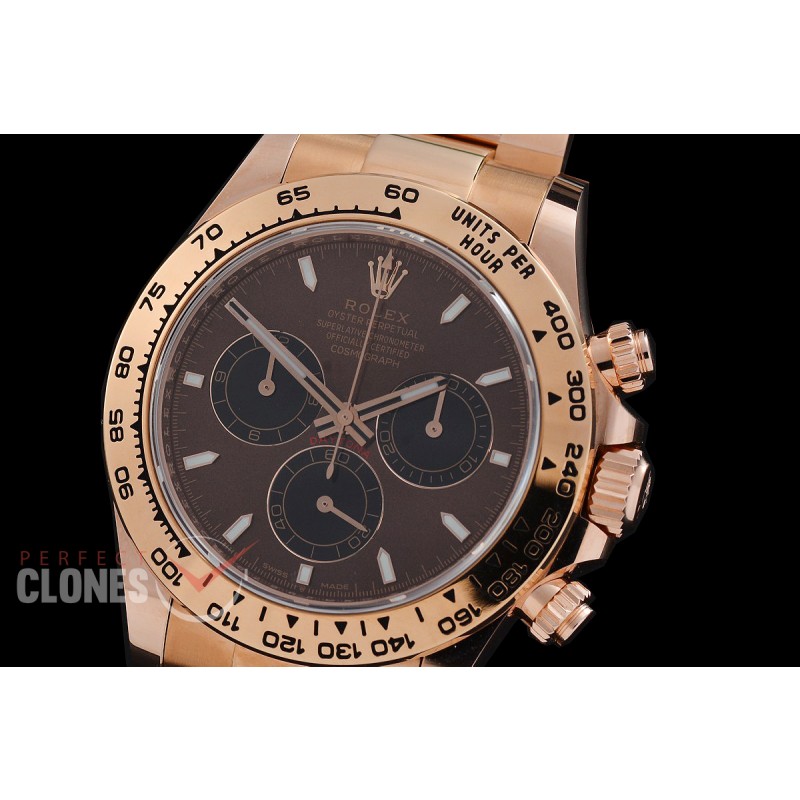 0 0 0 0 0 0 RLDFR-126505-075W BTF 904L Steel Daytona 126505 RG/RG Brown Sticks 4131 Superclone - 72 Hours Power Reserve Movement / Extra Weighted 222g