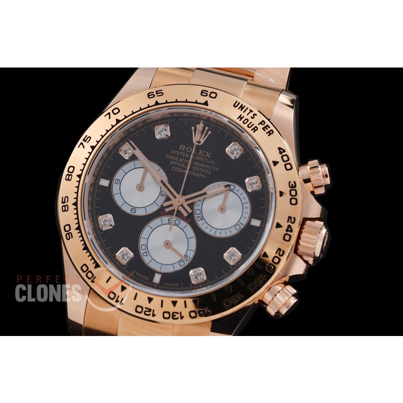 0 0 0 0 0 0 RLDFR-126505-082W BTF 904L Steel Daytona 126505 RG/RG Black Diamonds 4131 Superclone - 72 Hours Power Reserve Movement / Extra Weighted 222g