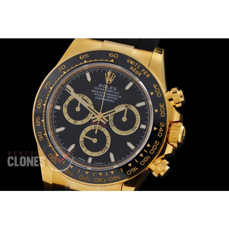 0 0 0 0 0 0 RLDF-126518-072RW BTF 904L Steel Daytona 126518 YG/RU Black Sticks 4131 Superclone - 72 Hours Power Reserve Movement / Extra Weighted 162g