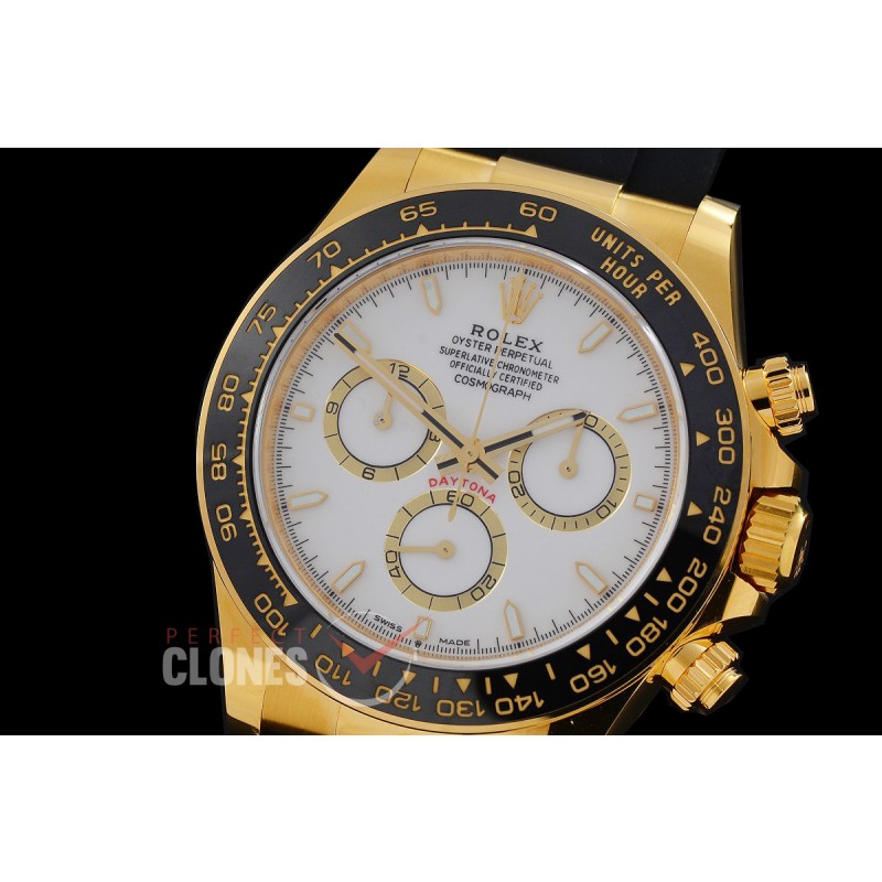 0 0 0 0 0 0 RLDF-126518-071RW BTF 904L Steel Daytona 126518 YG/RU White Sticks 4131 Superclone - 72 Hours Power Reserve Movement / Extra Weighted 162g