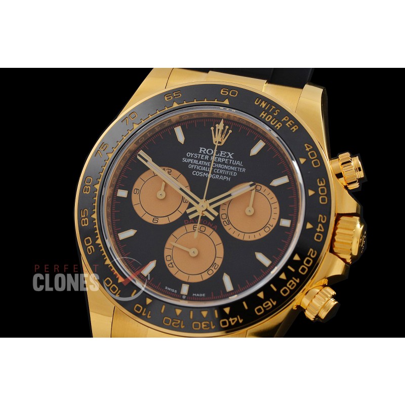 0 0 0 0 0 0 RLDF-126518-078RW BTF 904L Steel Daytona 126518 YG/RU Sunset Black Sticks 4131 Superclone - 72 Hours Power Reserve Movement / Extra Weighted 162g