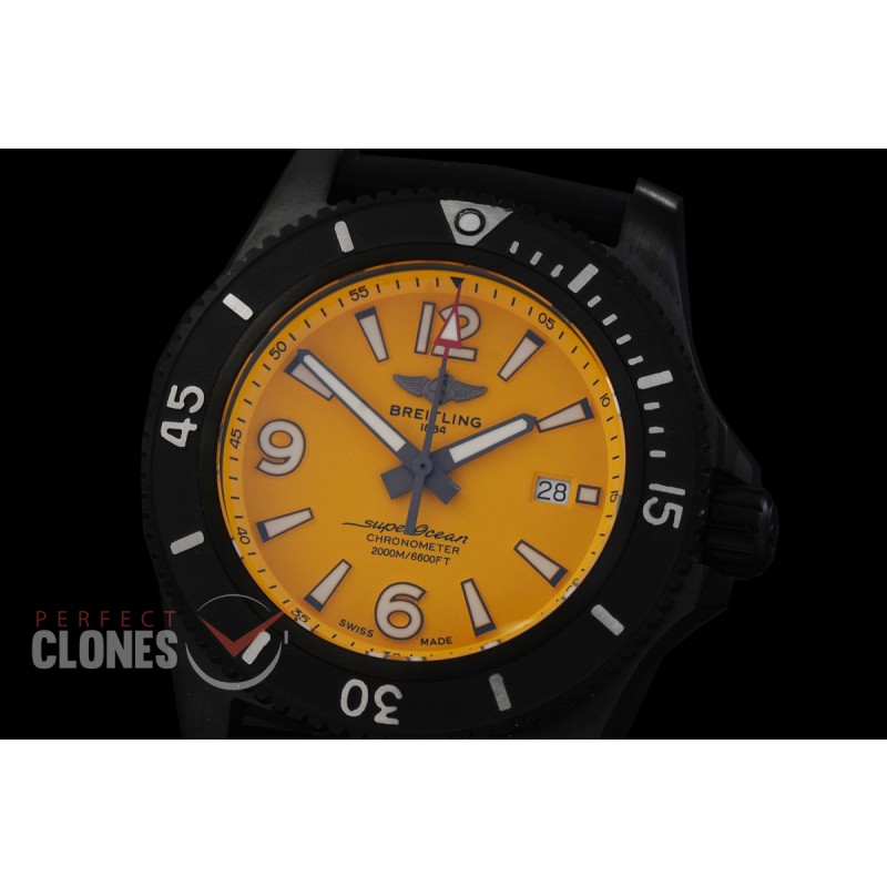 BLSO-46-103 TF Superocean Automatic 46mm DLC/RU Yellow Num/Sticks Asia 2824