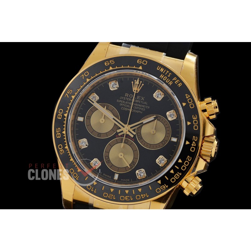 0 0 0 0 0 0 RLDF-126518-082RW BTF 904L Steel Daytona 126518 YG/RU Black Diamonds 4131 Superclone - 72 Hours Power Reserve Movement / Extra Weighted 162g