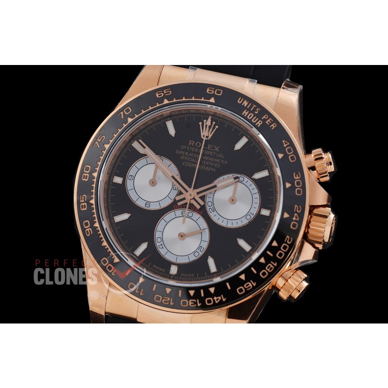 RLDFR-126515-072RW BTF 904L Steel Daytona 126515 RG/RU Black Sticks 4131 Superclone - 72 Hours Power Reserve Movement / Extra Weighted 162g