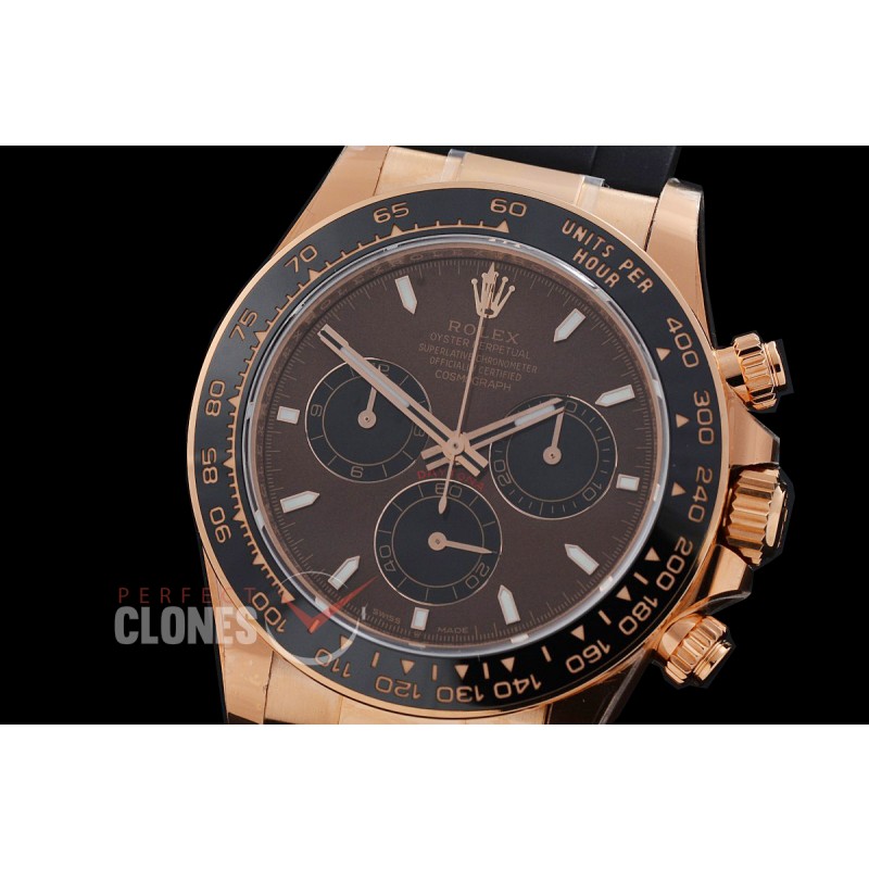 RLDFR-126515-075RW BTF 904L Steel Daytona 126515 RG/RU Brown Sticks 4131 Superclone - 72 Hours Power Reserve Movement / Extra Weighted 162g