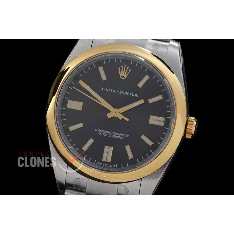 RLOY-41-016S Clean-F 904 Steel Osyter Perpetual 41mm 134300 100 Years of Oyster Special Edition SS/YG Rhodium Grey Sticks SH 3230 