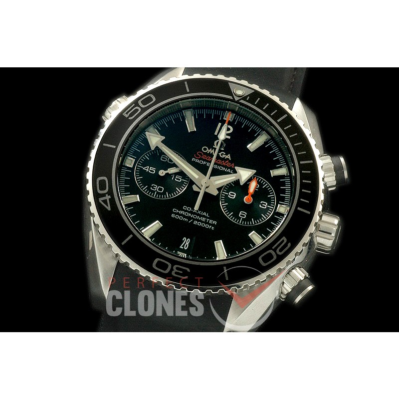 OMCPO45-301R Planet Ocean Chrono SS/RU Black A-7750