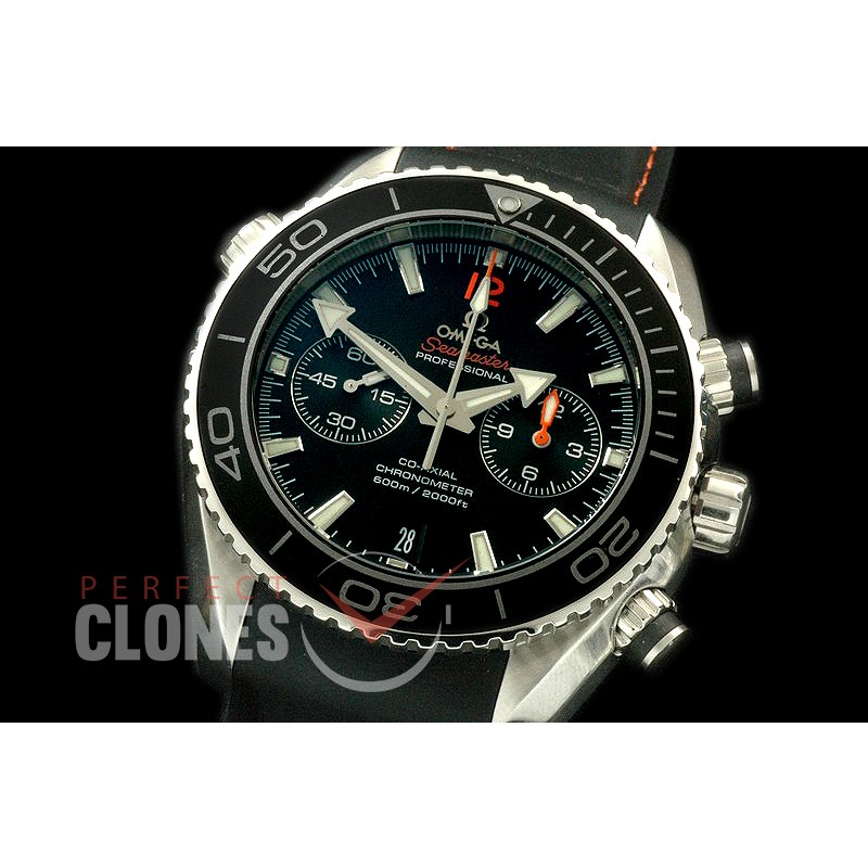 OMCPO45-303R Planet Ocean Chrono SS/RU Black A-7750