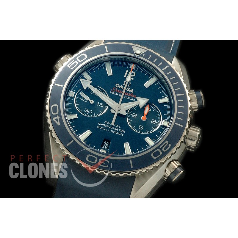 OMCPO45-304R Planet Ocean Chrono TI/RU Blue A-7750