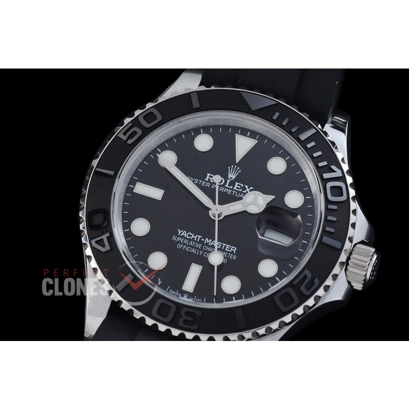 0 0 0 0 0 0 RYM-42-051W QF V2 904 Steel 2019 Yachtmaster 42 226659 Men Oysterflex CER/SS/RU Black VR 3235 - Extra Weighted