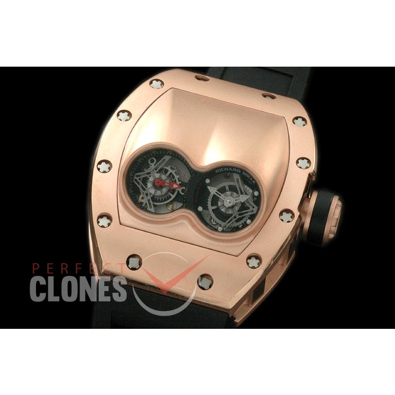 RM053-102 Pablo Mac Donough Tourbillon RG/RU Inclined Twin Dial 