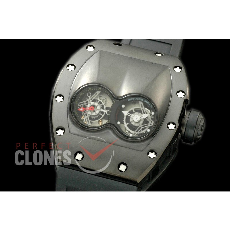 RM053-103 Pablo Mac Donough Tourbillon PVD/RU Inclined Twin Dial 