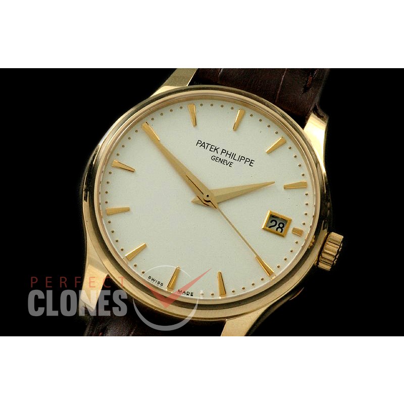 PP00811 5227 Calastrava Auto YG/LE White Miyota 9015/Calibre 324