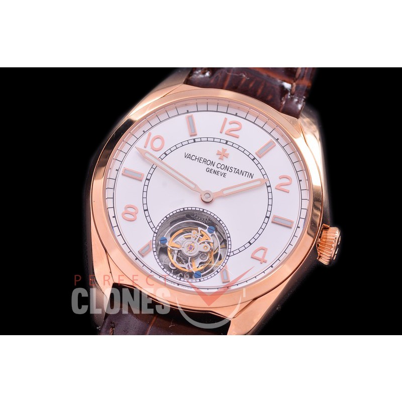 0 0 0 VC-56-026 Fiftysix Tourbillon RG/LE White Asian Seagull Flying Tourbillon 