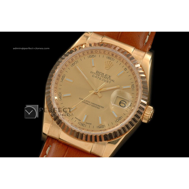 RDJMF10105 LE Gold Dial Stick Markers Swiss Eta 2836-2