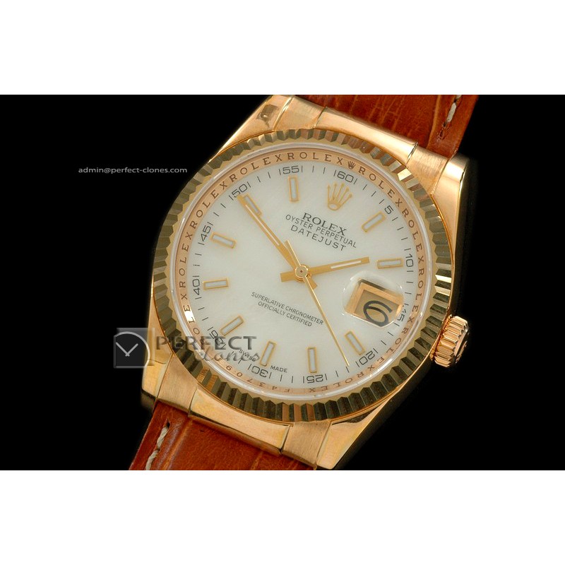 RDJMF10104 LE MOP White Dial Stick Markers Swiss Eta 2836-2
