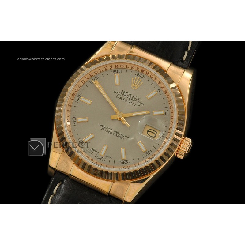 RDJMF1010LE Grey Dial Stick Markers Swiss Eta 2836-2